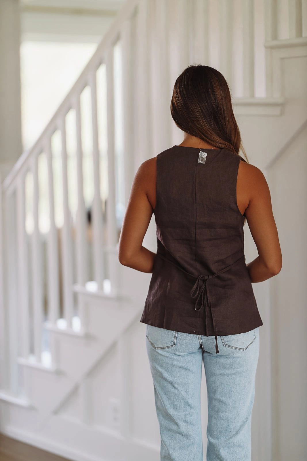 Hot Java Vest Top - Brown AbrasionResistant Ventilated Back Panel