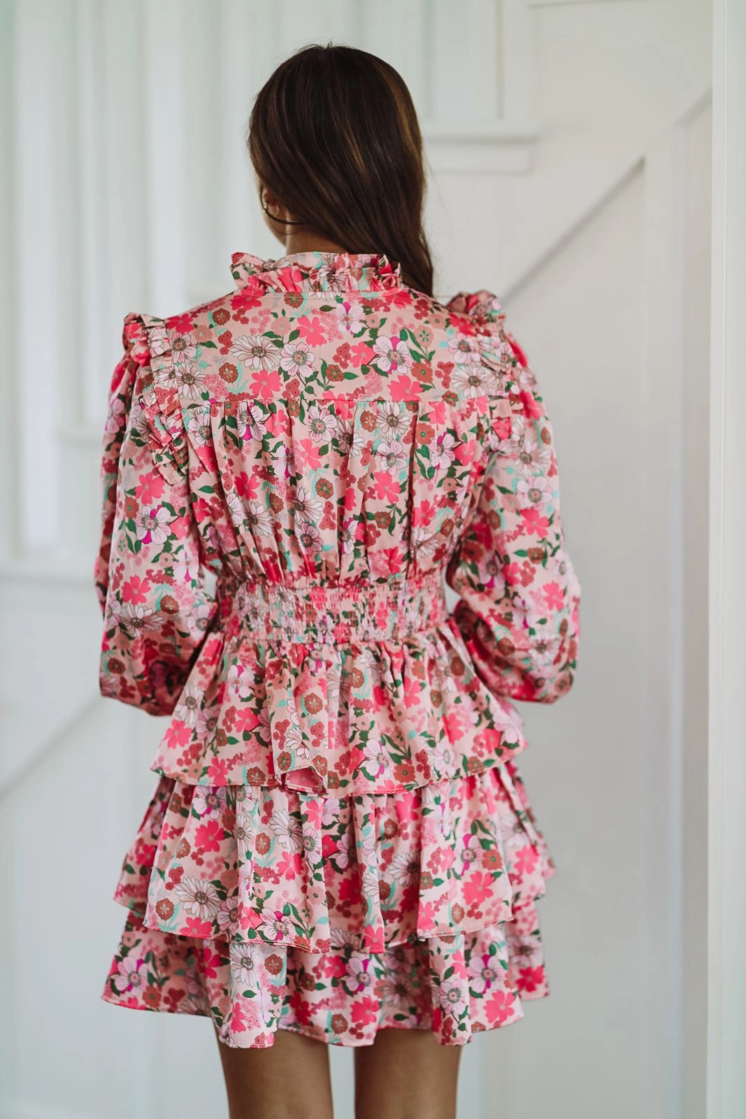 Temperature Regulating Fabric Stop and Stare Mini Dress - Pink