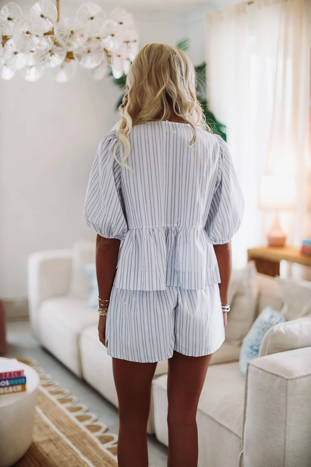 I Smell Sunshine Top and Short Set - Blue AbrasionResistant Finish TemperatureRegulating