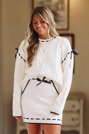 Quick-Dry Fabric I Was Your Favorite Knit Sweater - White