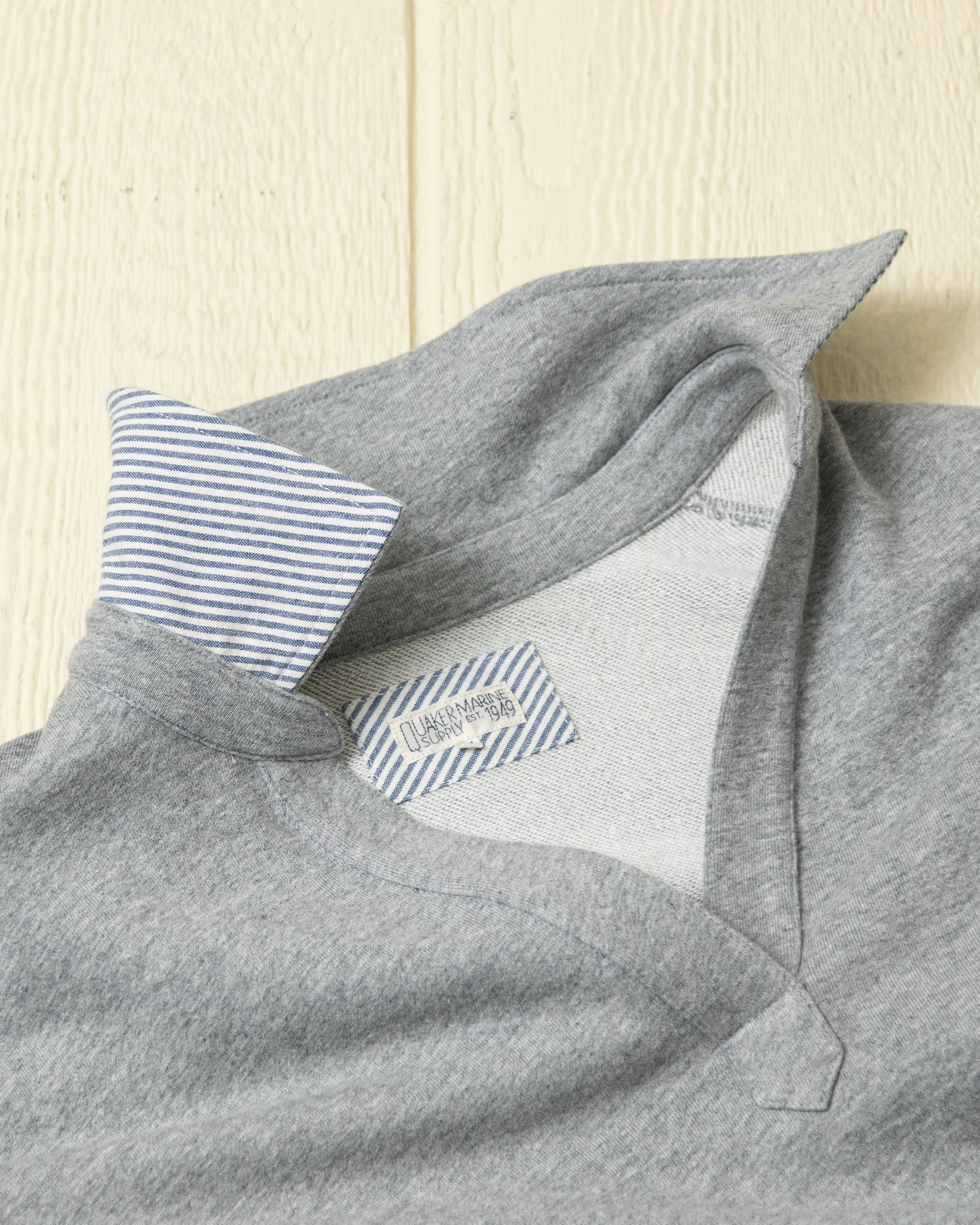 Adjustable Cuff Inlet Pullover in Athletic Heather Loopback Terry