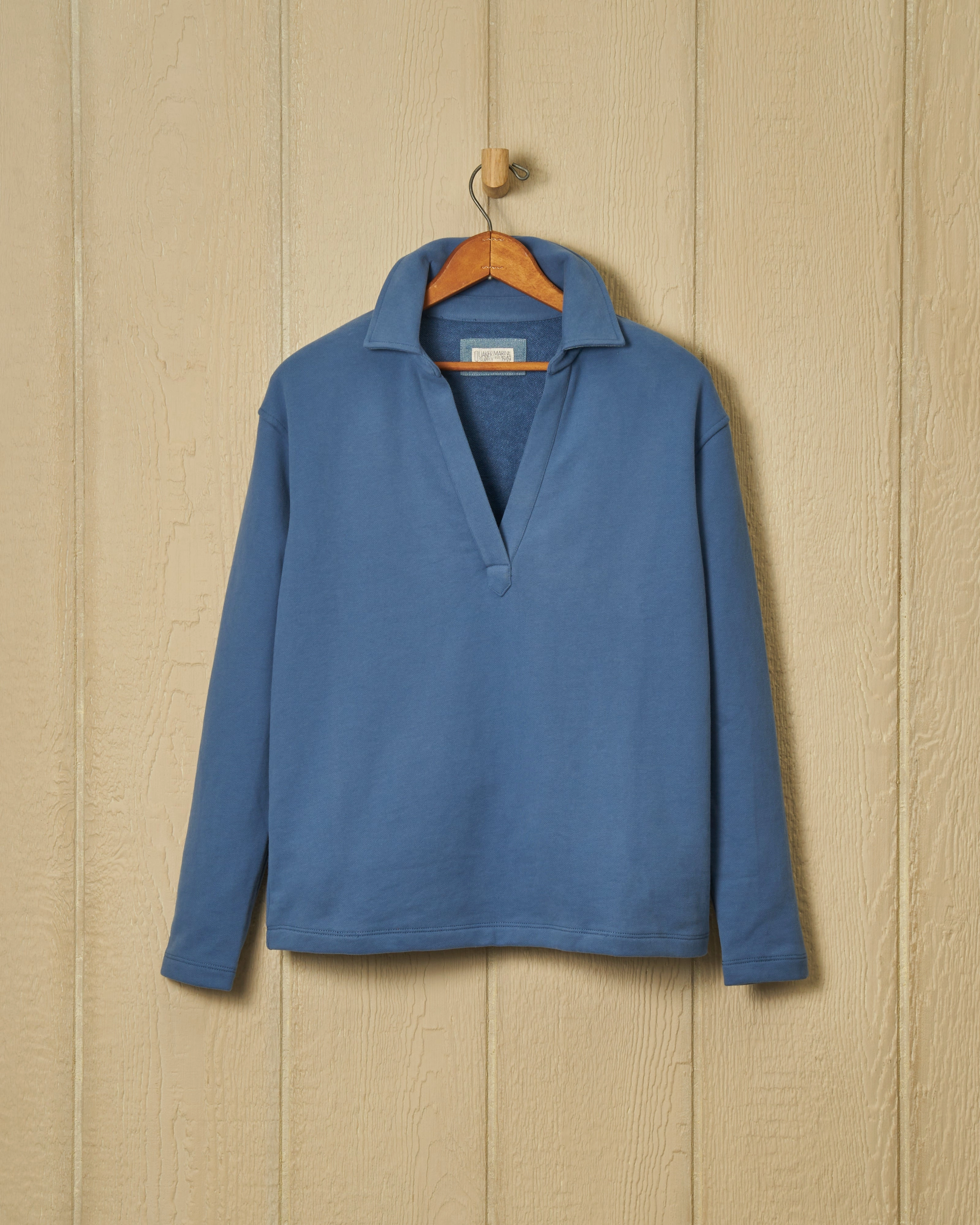 Inlet Pullover in Iris Loopback Terry MoistureWicking Technology