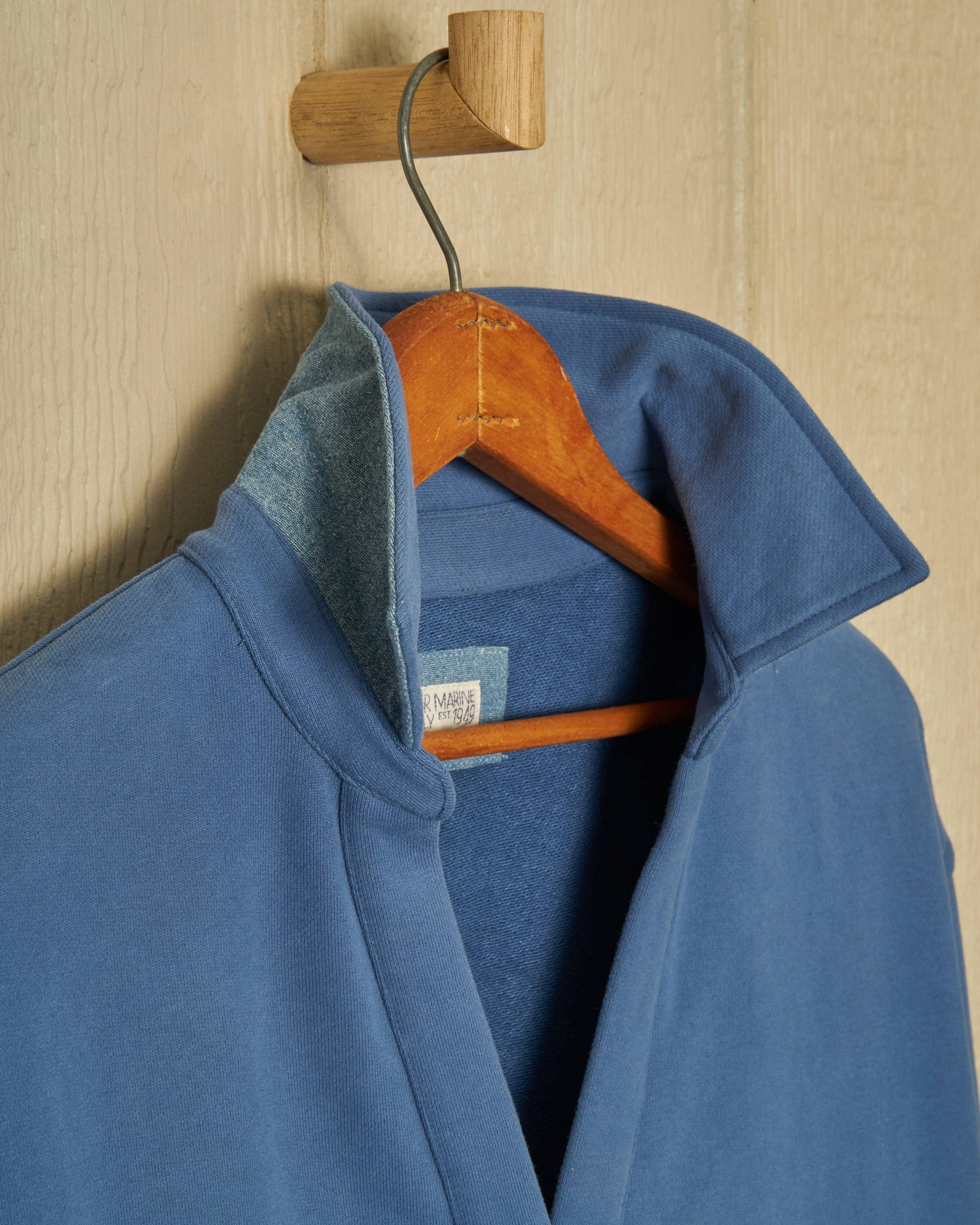 Tubular Body Construction Inlet Pullover in Iris Loopback Terry