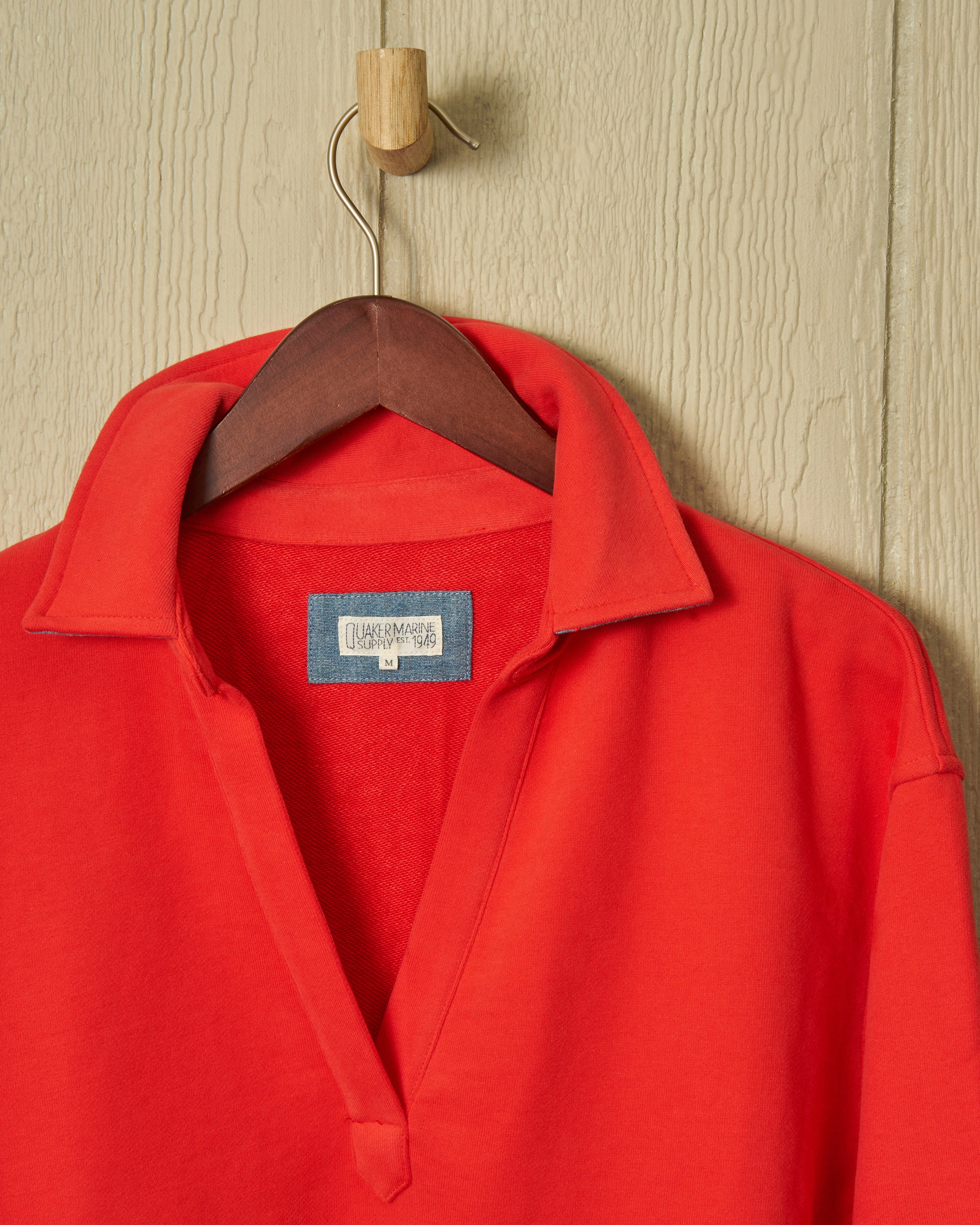 FlexibleMobility Double Needle Stitching (PRE-ORDER) Inlet Pullover in Poppy Loopback Terry