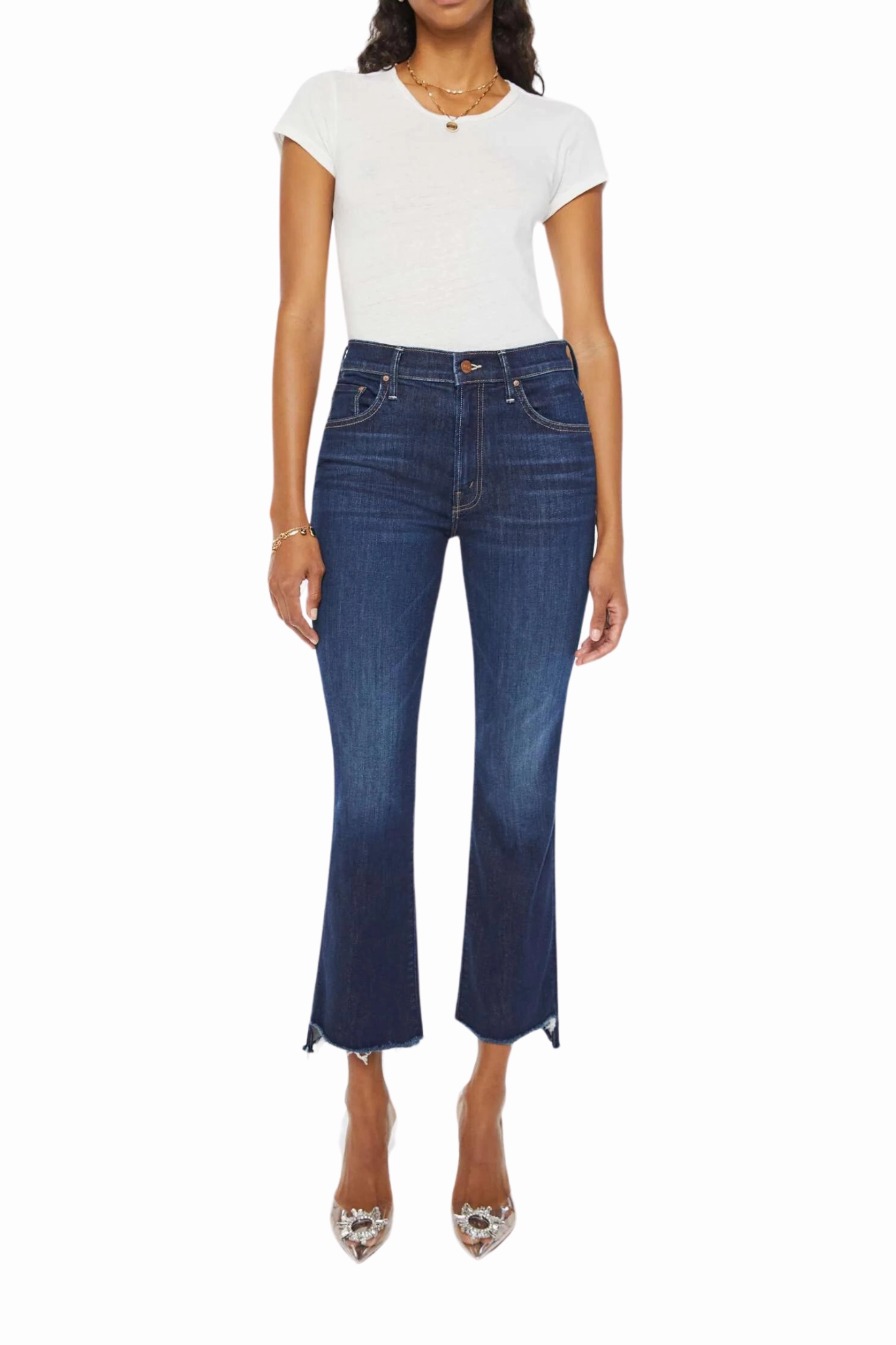 Insider Crop Step Fray in Off Limits Loose Spring Mood Relaxed Thigh Cut