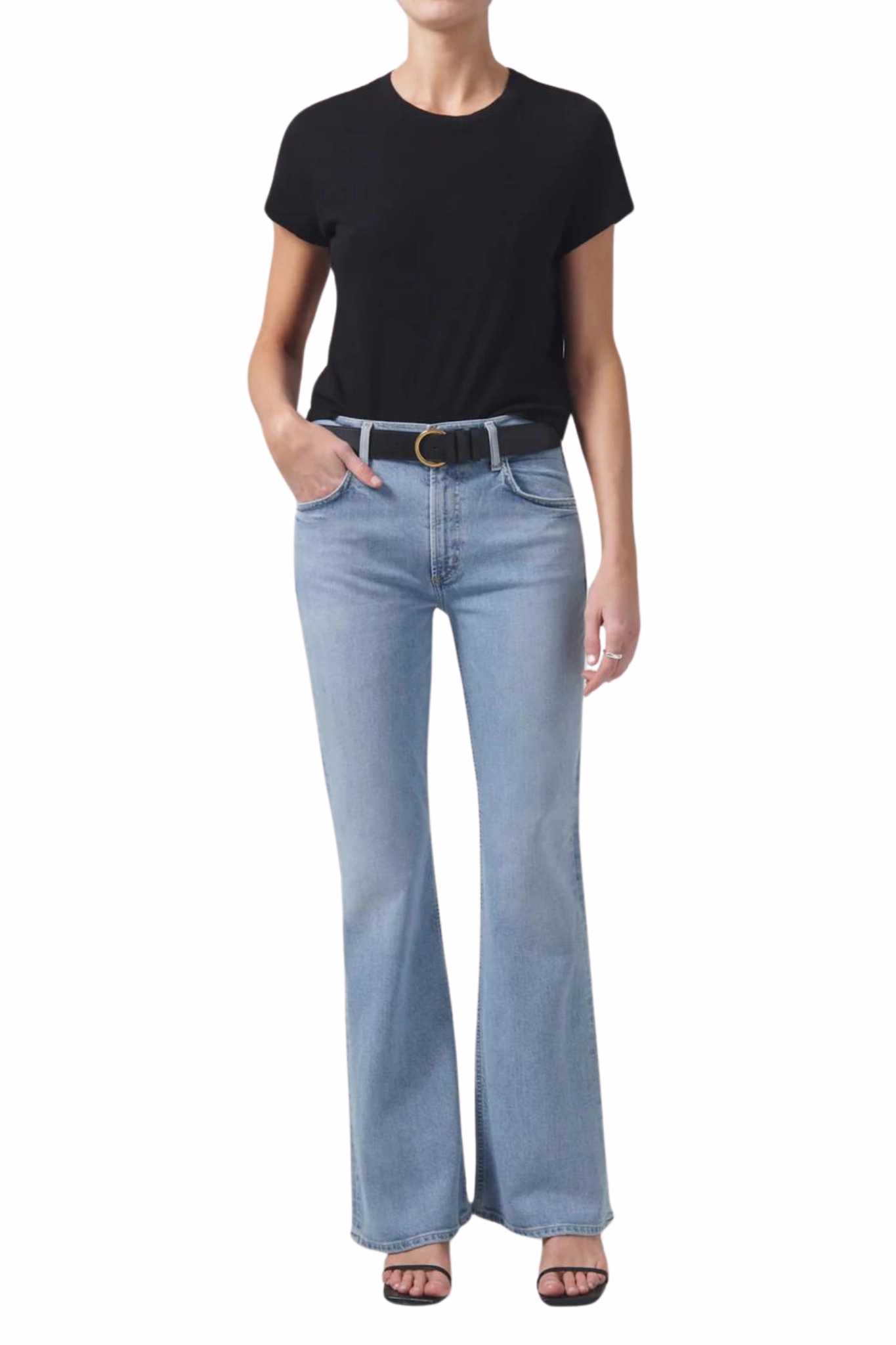 Stretch Road Trip Brunch Outfit Isola Flare 32" in Coastline