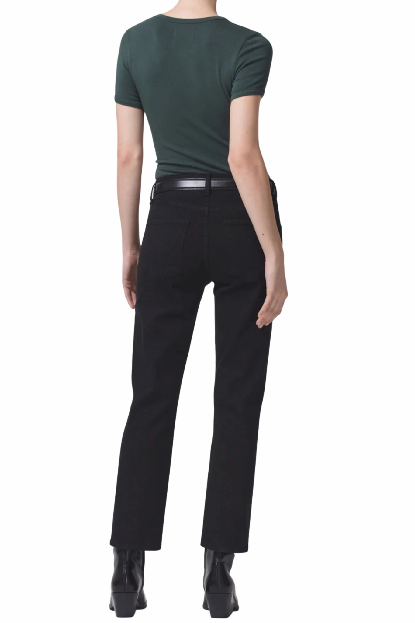 Smart Tailoring Trend Setter Vintage Lover Isola Straight Crop in Plush Black