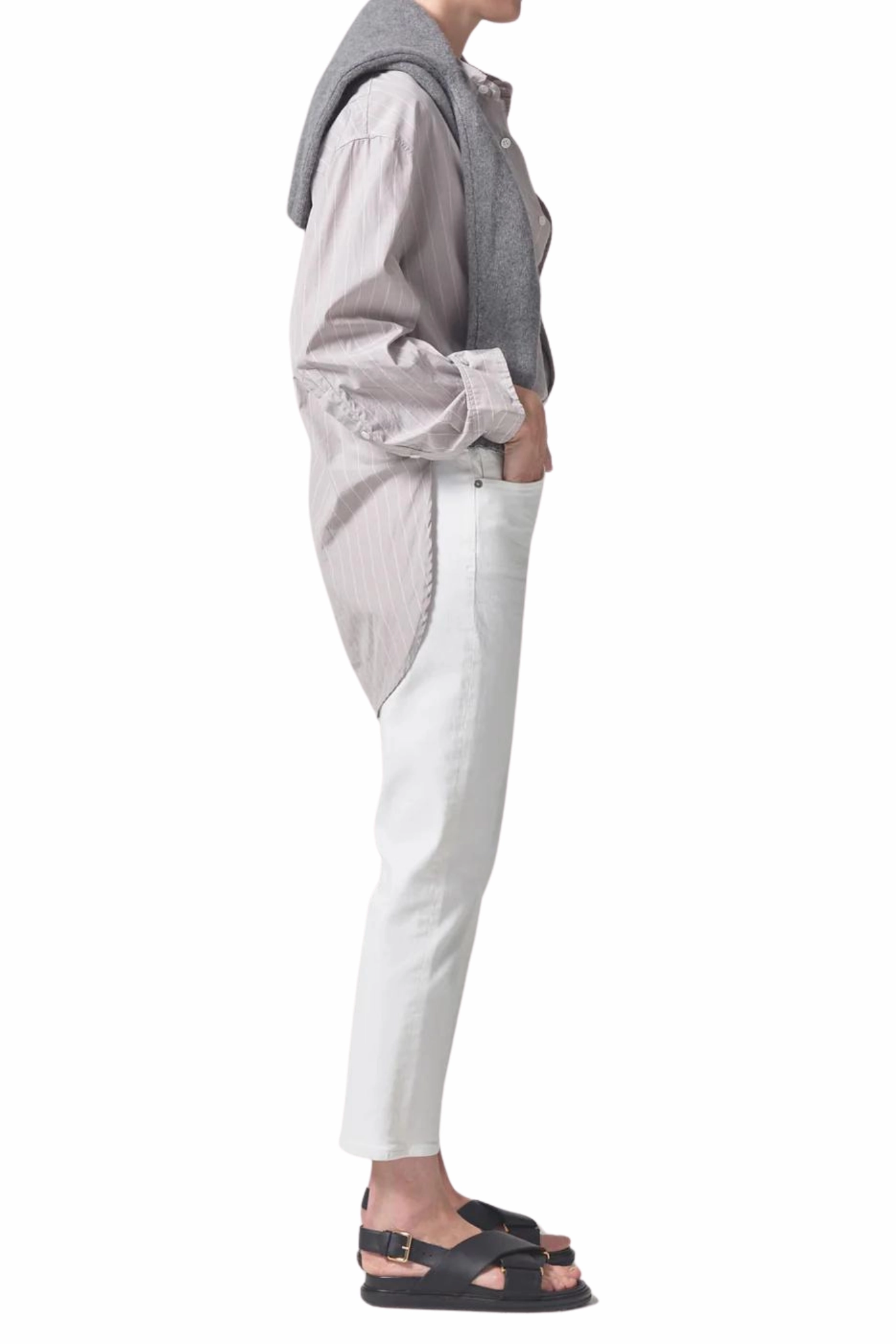 Always Stylish Isola Straight Crop in White