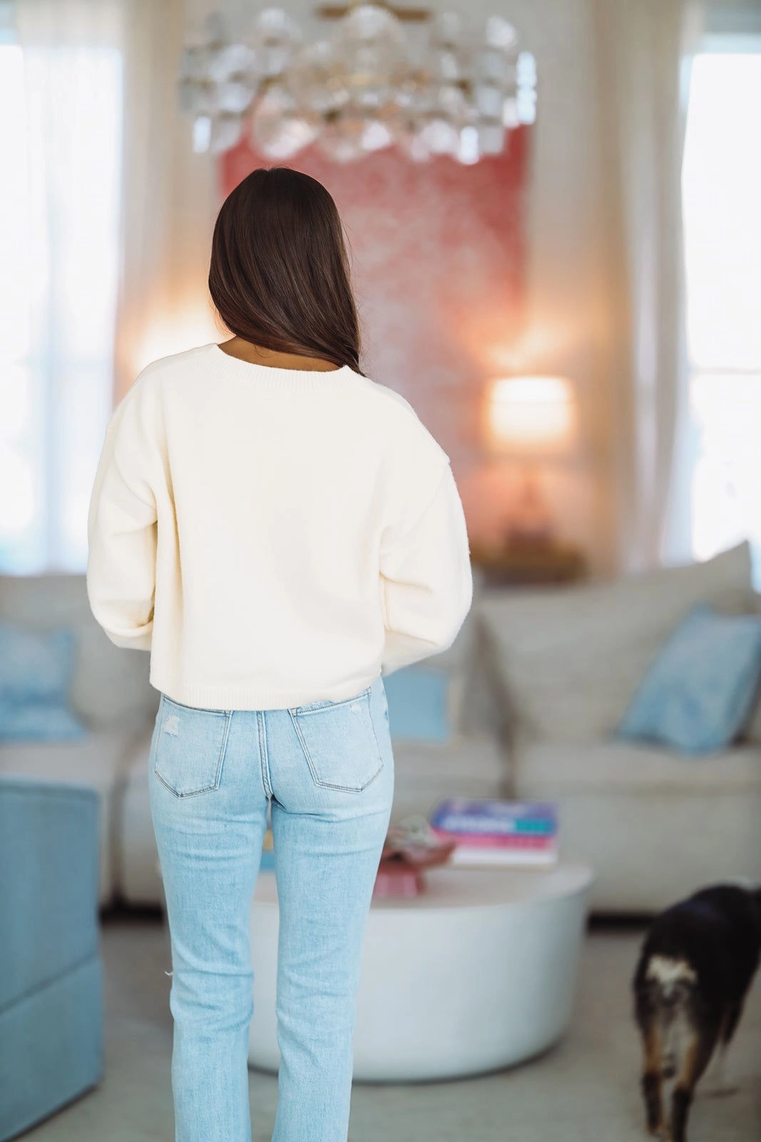 It's the New West Crop Sweater - Cream Ventilated Panel Design Warm Hoodie