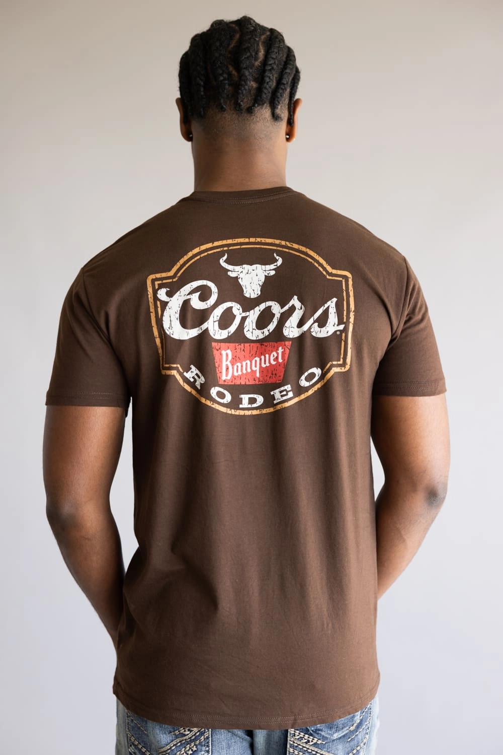 Coors Rodeo Steer Head T-Shirt for Men in Brown | 47-331-123-BROWN WrinkleFreeFabric