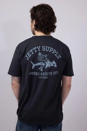 Sporty Layers Jetty Division T-Shirt for Men in Black | S25DIVI-M10001BLK