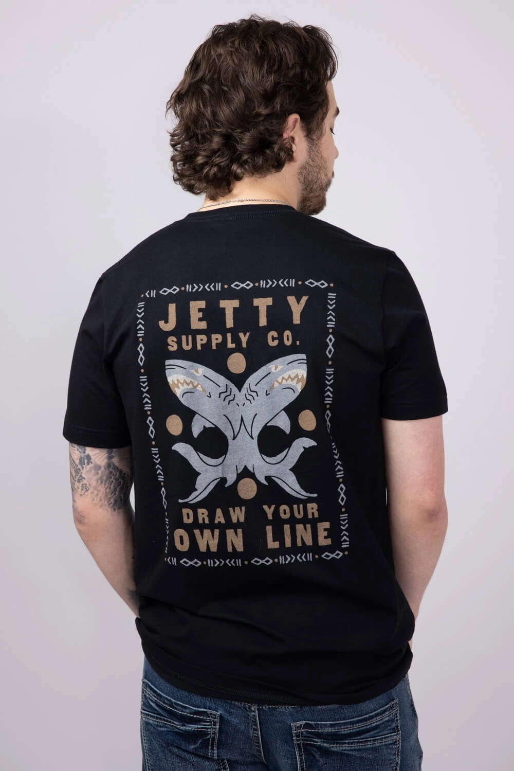 Feminine Fit Jetty Thrash T-Shirt for Men in Black | S25THRA-M10001BLK