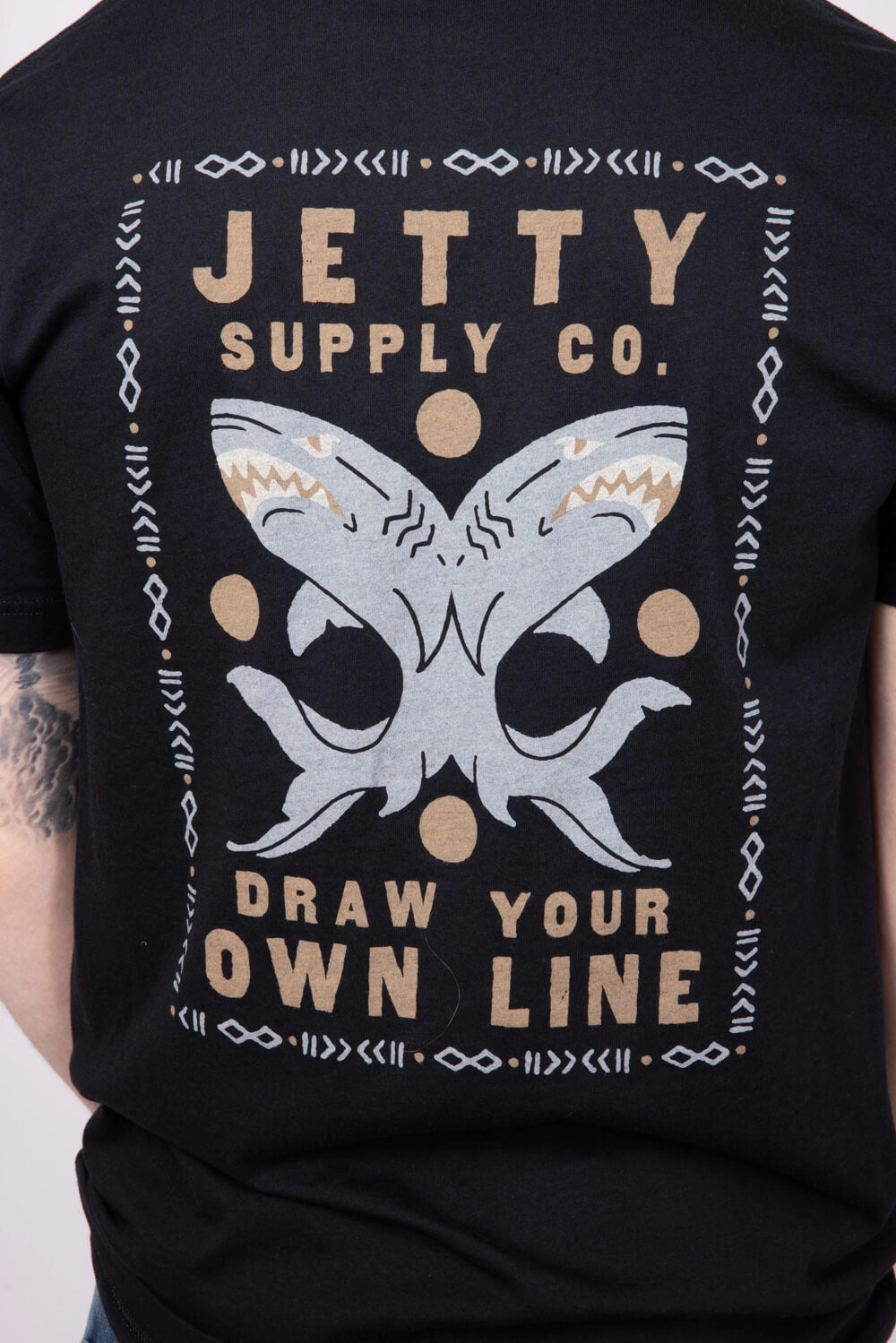 Jetty Thrash T-Shirt for Men in Black | S25THRA-M10001BLK Reinforced Shoulder LongLastingColor