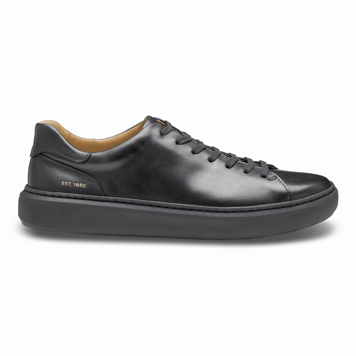 Johnston & Murphy Men's Anders Lace-To-Toe All Black Full Grain Leather Thermoregulating