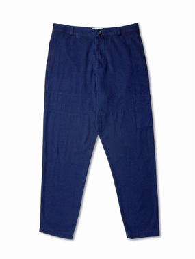 Judo Trousers Kildale Indigo Rinse Plaid detail
