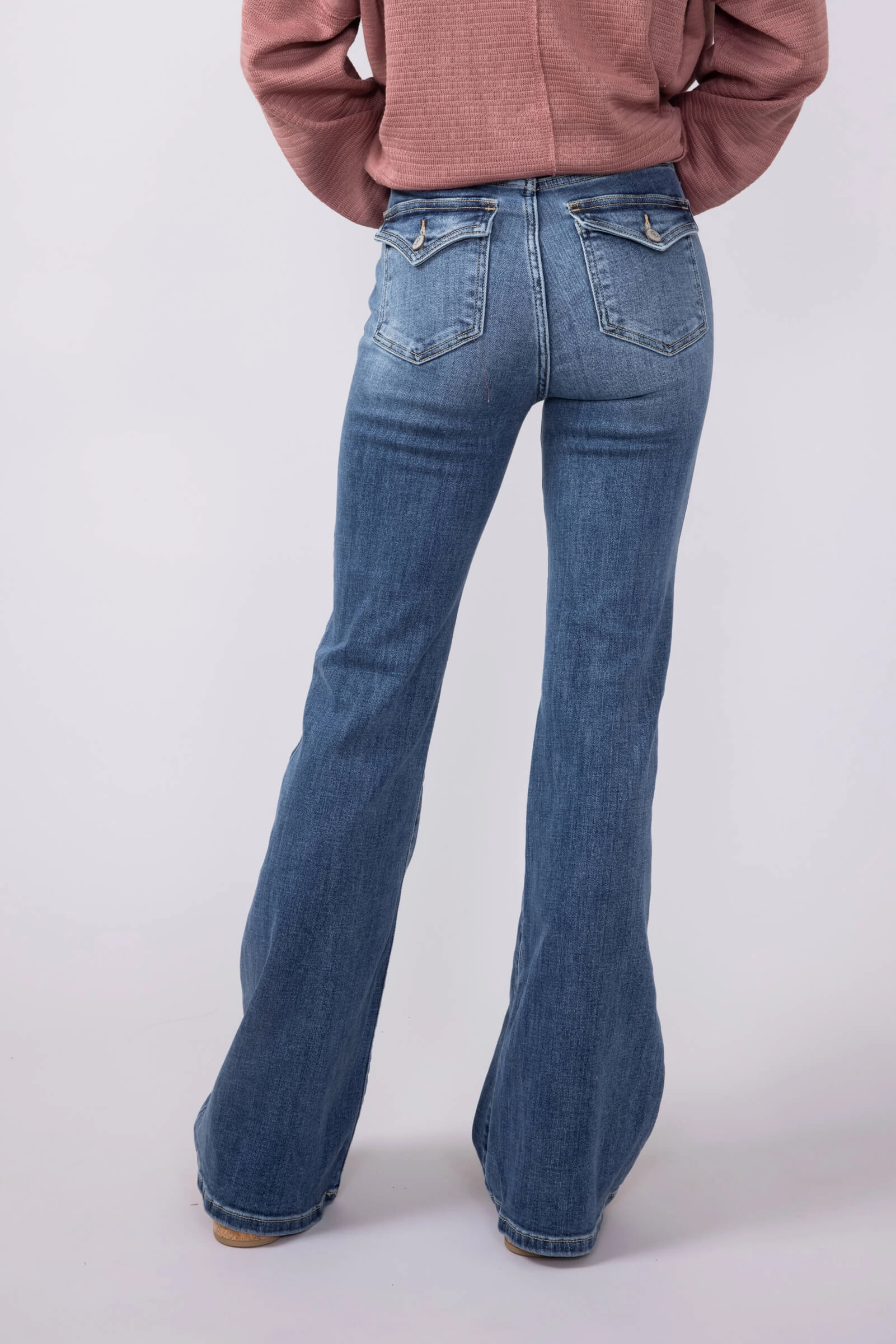 Date Night Casual Friday Judy Blue High Rise Flare Jeans for Women | 82630REG