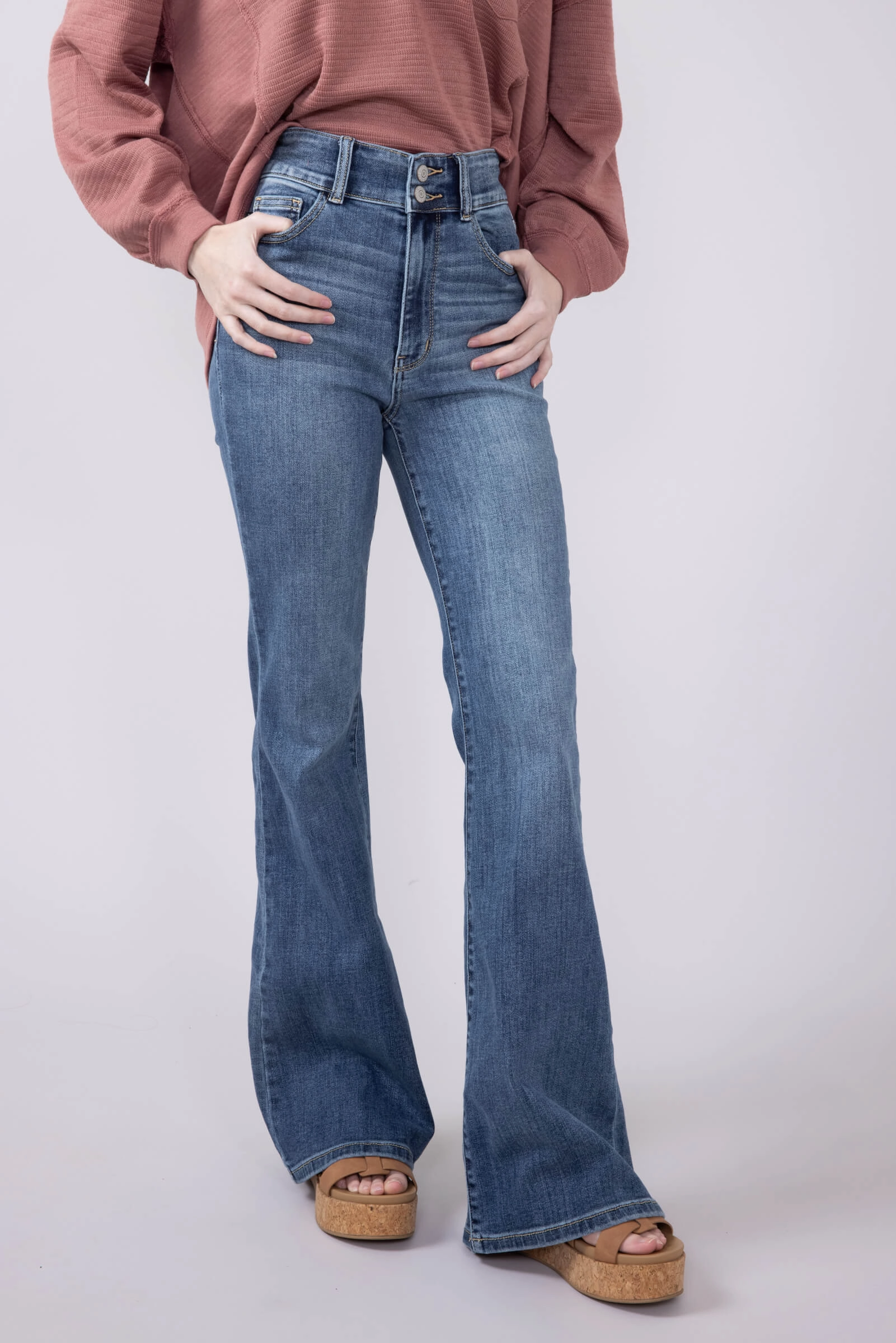 No Hassle Fit Classic Item Judy Blue High Rise Flare Jeans for Women | 82630REG