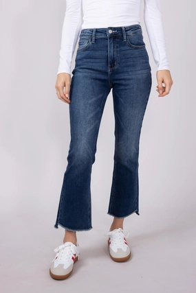 Judy Blue High Rise Vintage Kick Flare Jeans for Women | 88982REG Work Ready Earthy