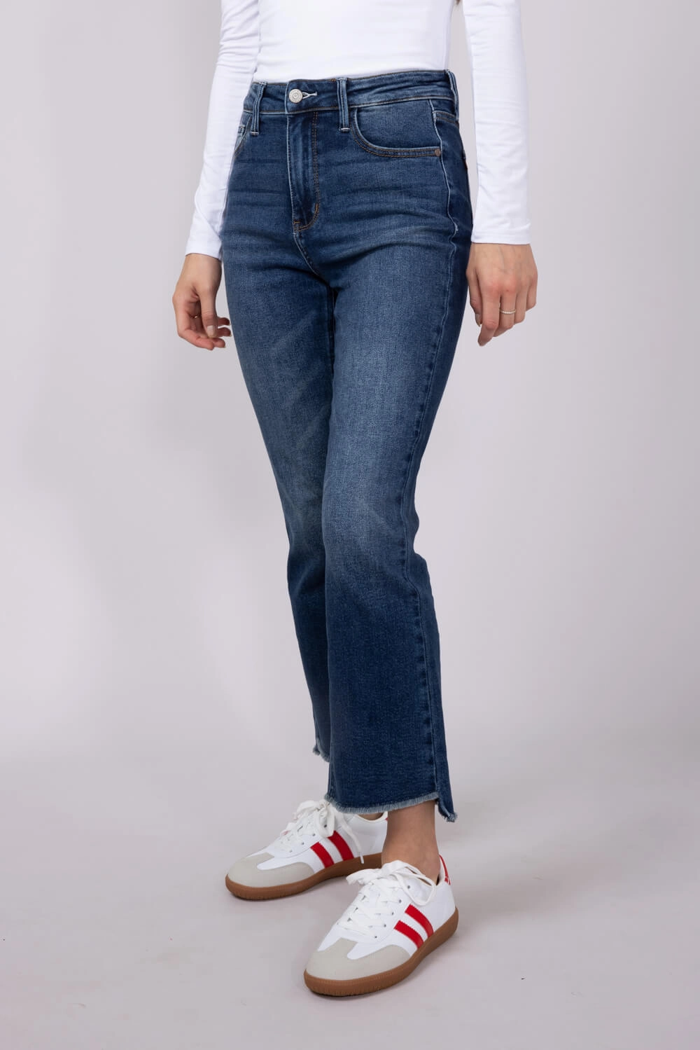 Judy Blue High Rise Vintage Kick Flare Jeans for Women | 88982REG Outerwear Friendly Trend Neutral