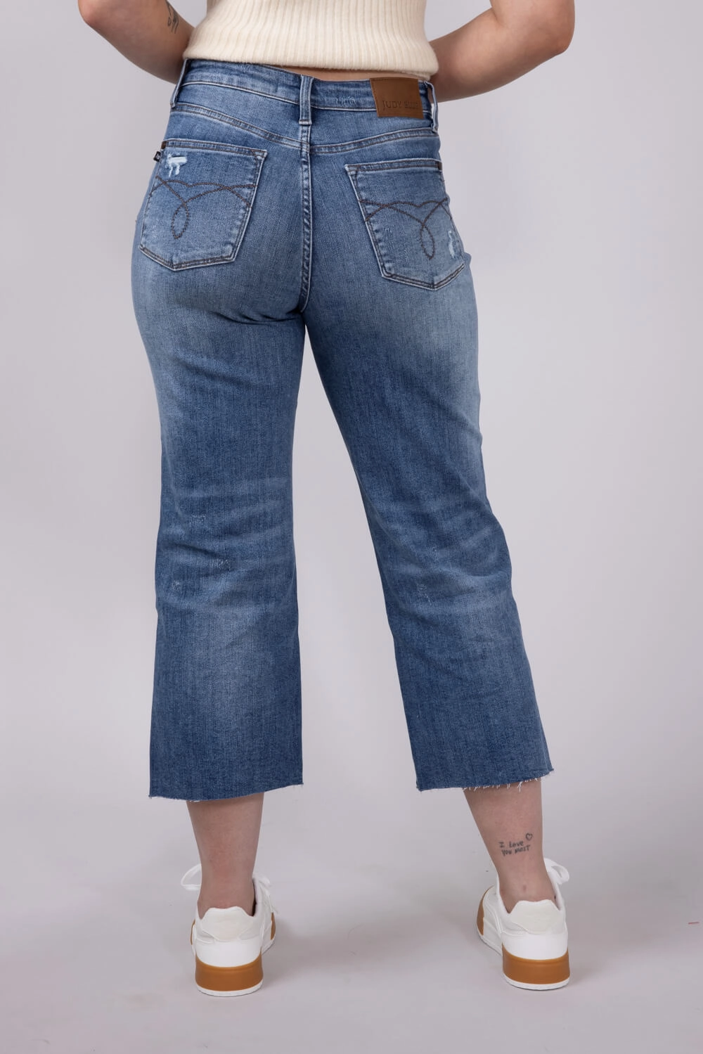 Judy Blue Raw Hem Crop Wide Leg Jeans for Women | 88475REG Core Wardrobe Traveler Gear Morning Stroll
