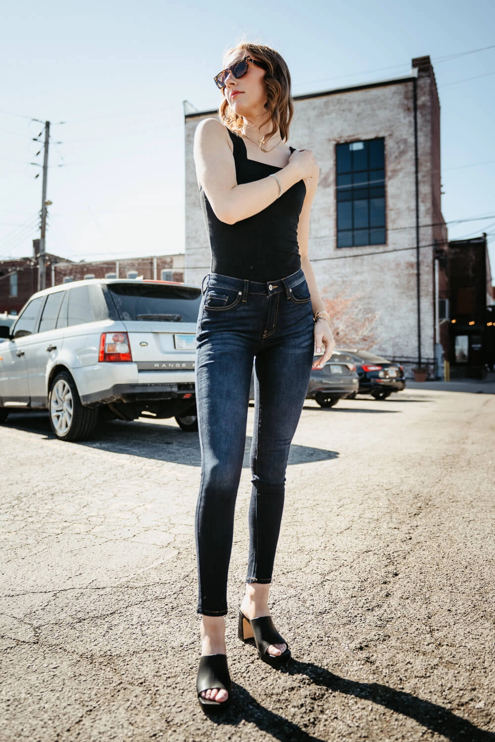 KanCan Alani Whiskered Skinny Jeans for Women | KC7092 Contemporary Fit Comfortable Waist