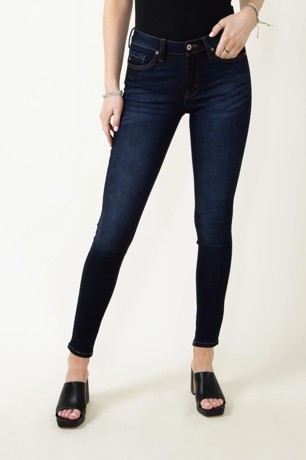 KanCan Alani Whiskered Skinny Jeans for Women | KC7092 Versatile Tailoring