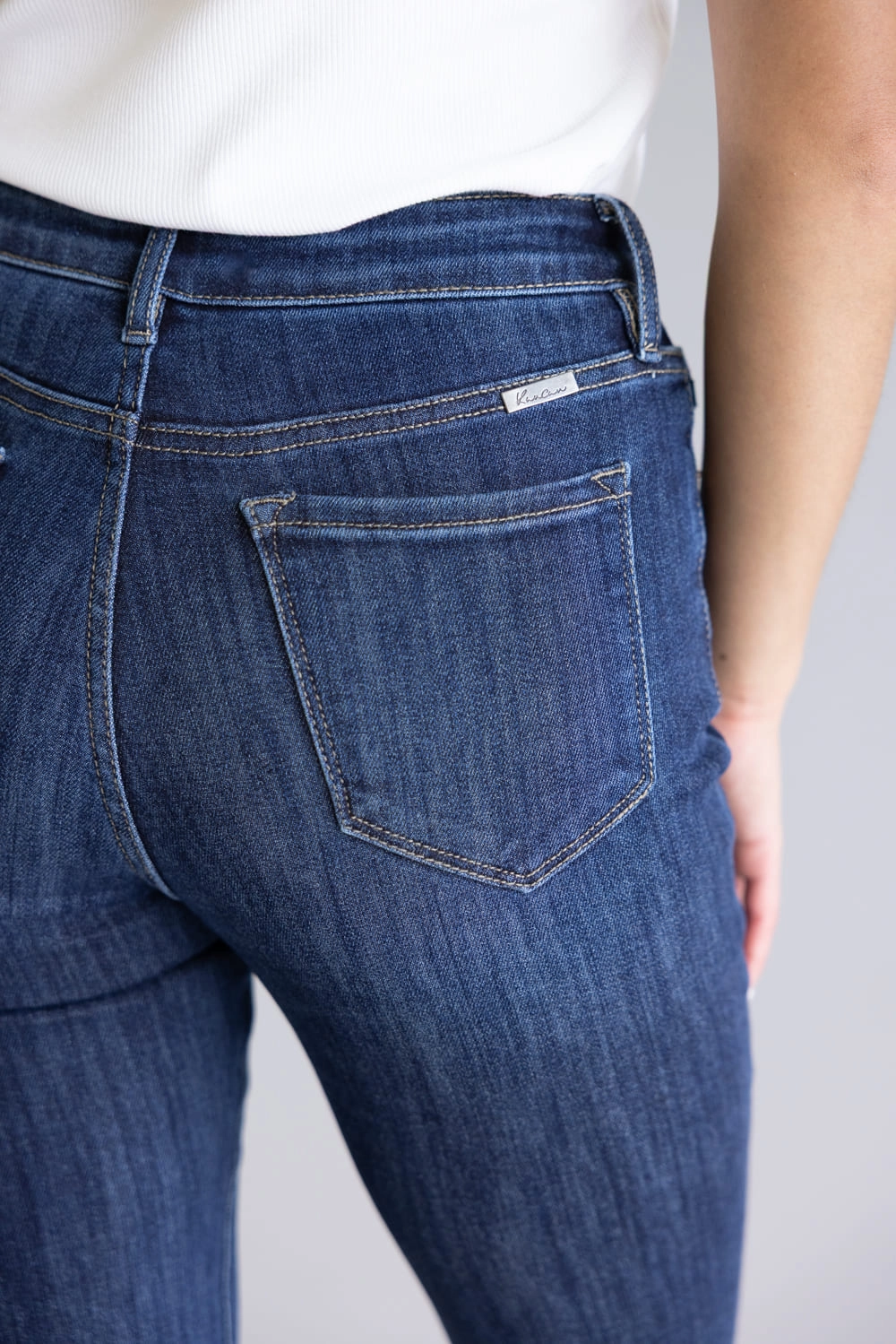 Eco Friendly Date Night Layer game KanCan Ami High Rise Slim Bootcut Jeans for Women | KC70005D