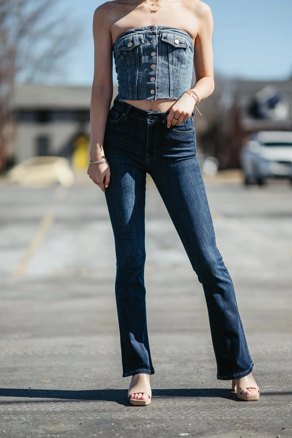 Morning Stroll Fashion Lover KanCan Ami High Rise Slim Bootcut Jeans for Women | KC70005D