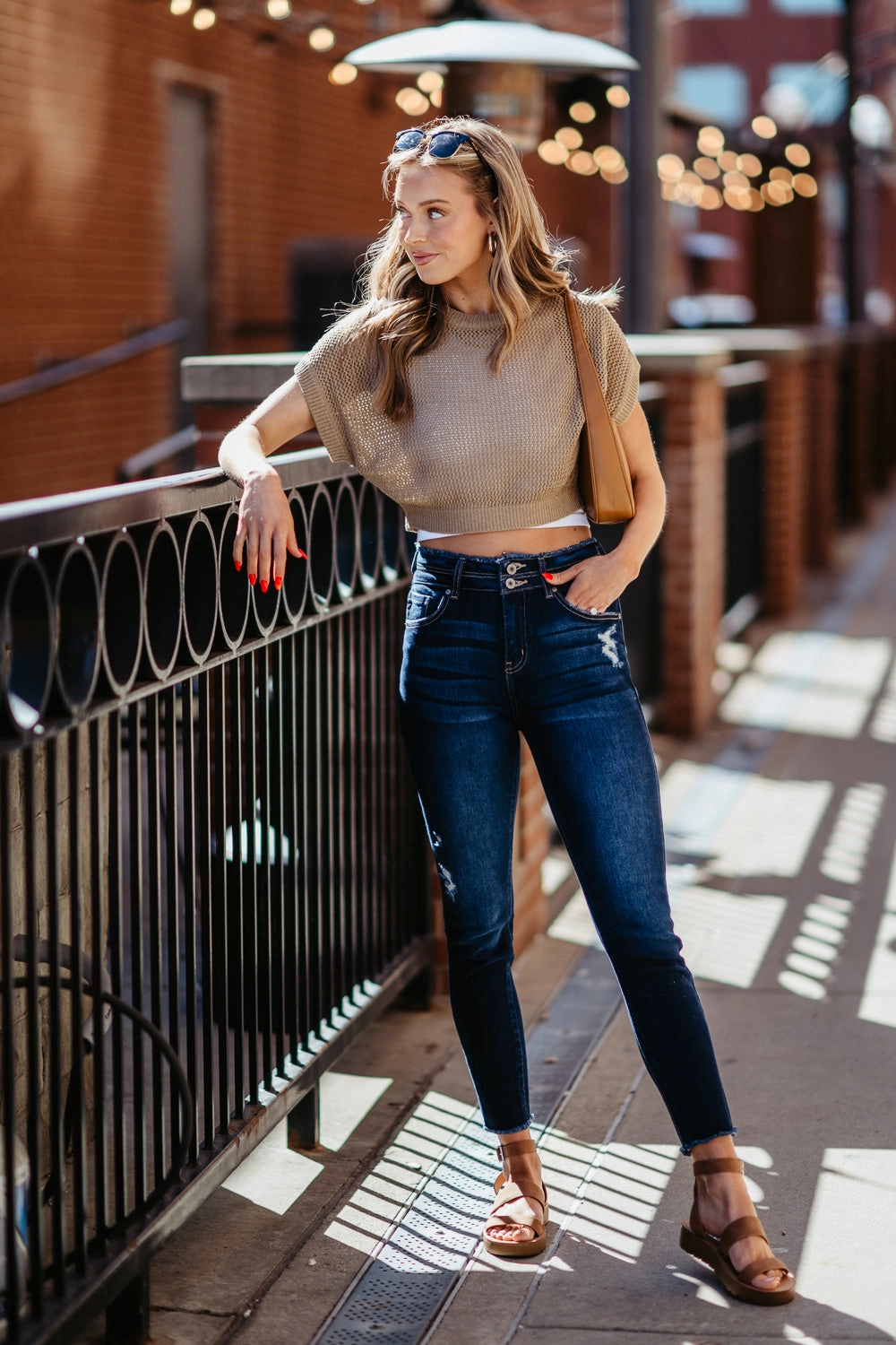 KanCan Danica High Rise Dark Wash Ankle Skinny Jeans for Women | KC7317D Brunch Outfit Summer Vibes Versatile