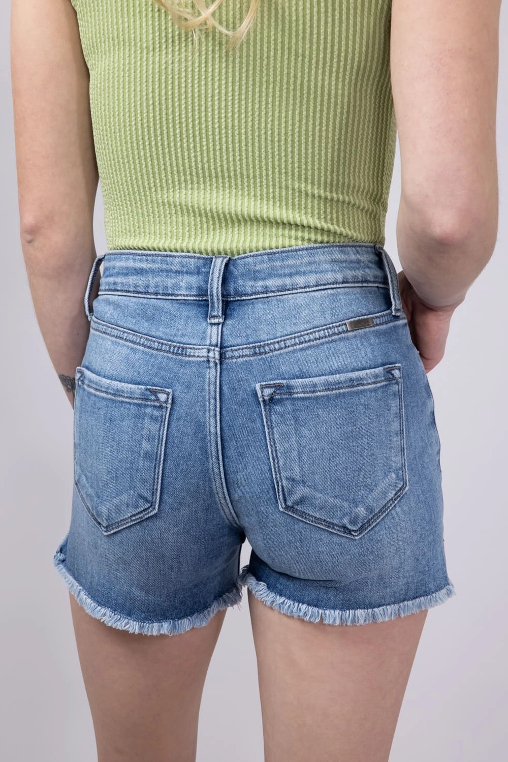 KanCan High Rise Denim Shorts for Women | KC9212M-N Street Layers Concert wear