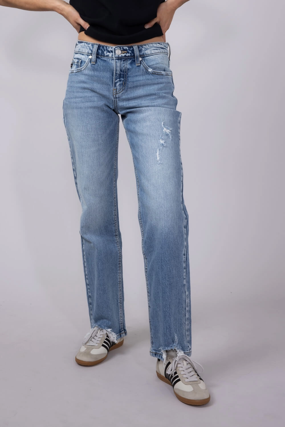 KanCan Mid Rise Straight Jeans for Women | KC9421M Modern Comfort