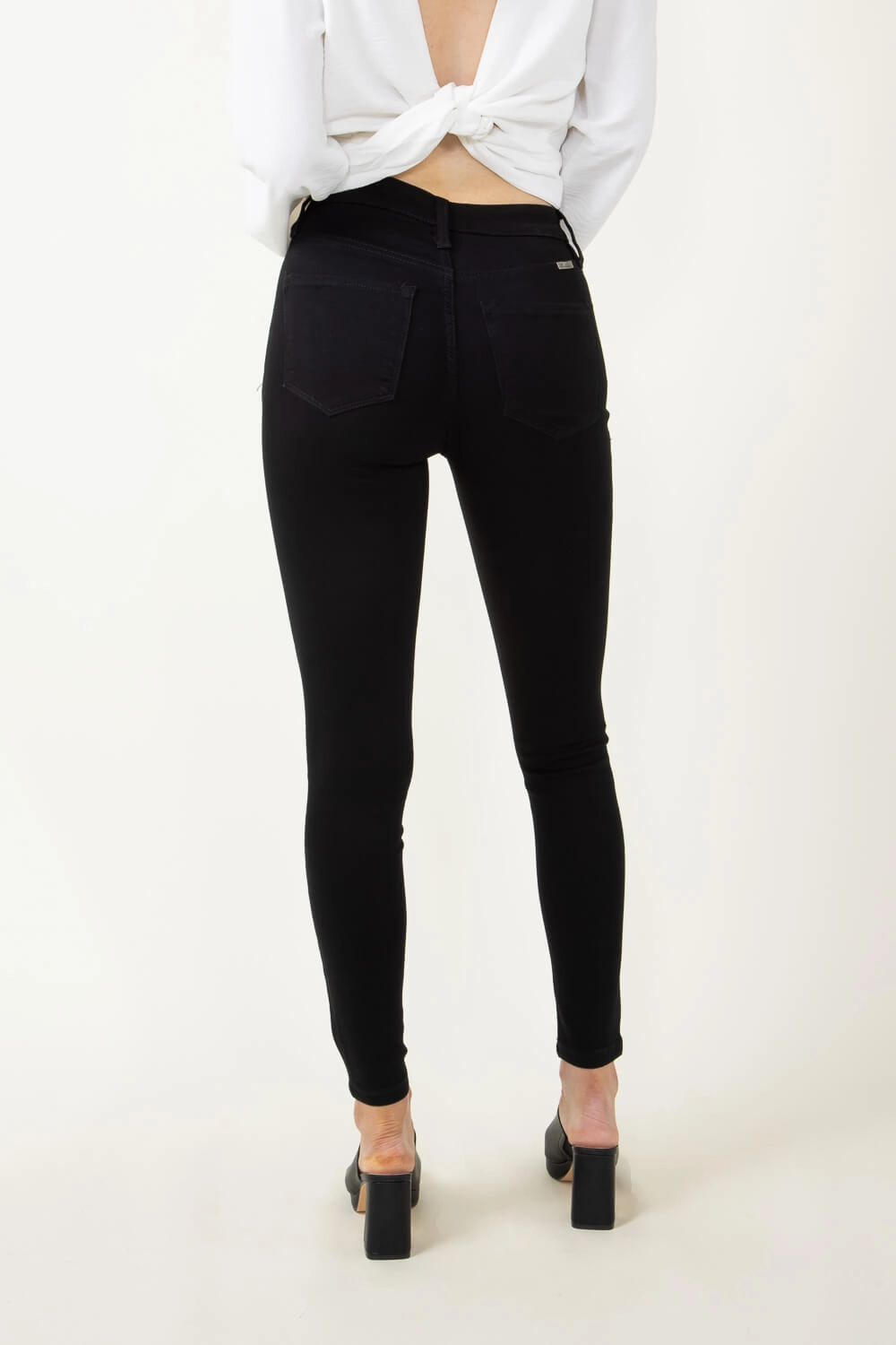 standard fit Modern Outfit KanCan Misa High Rise Super Skinny Jeans for Women in Black | KC11253BK