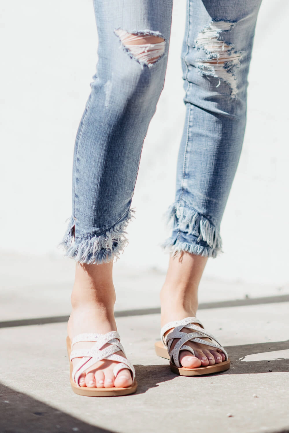 KanCan Nala Distressed Ankle Skinny Jeans for Women | KC6204M Easy Outfit Streetwear Fan Minimalist Style