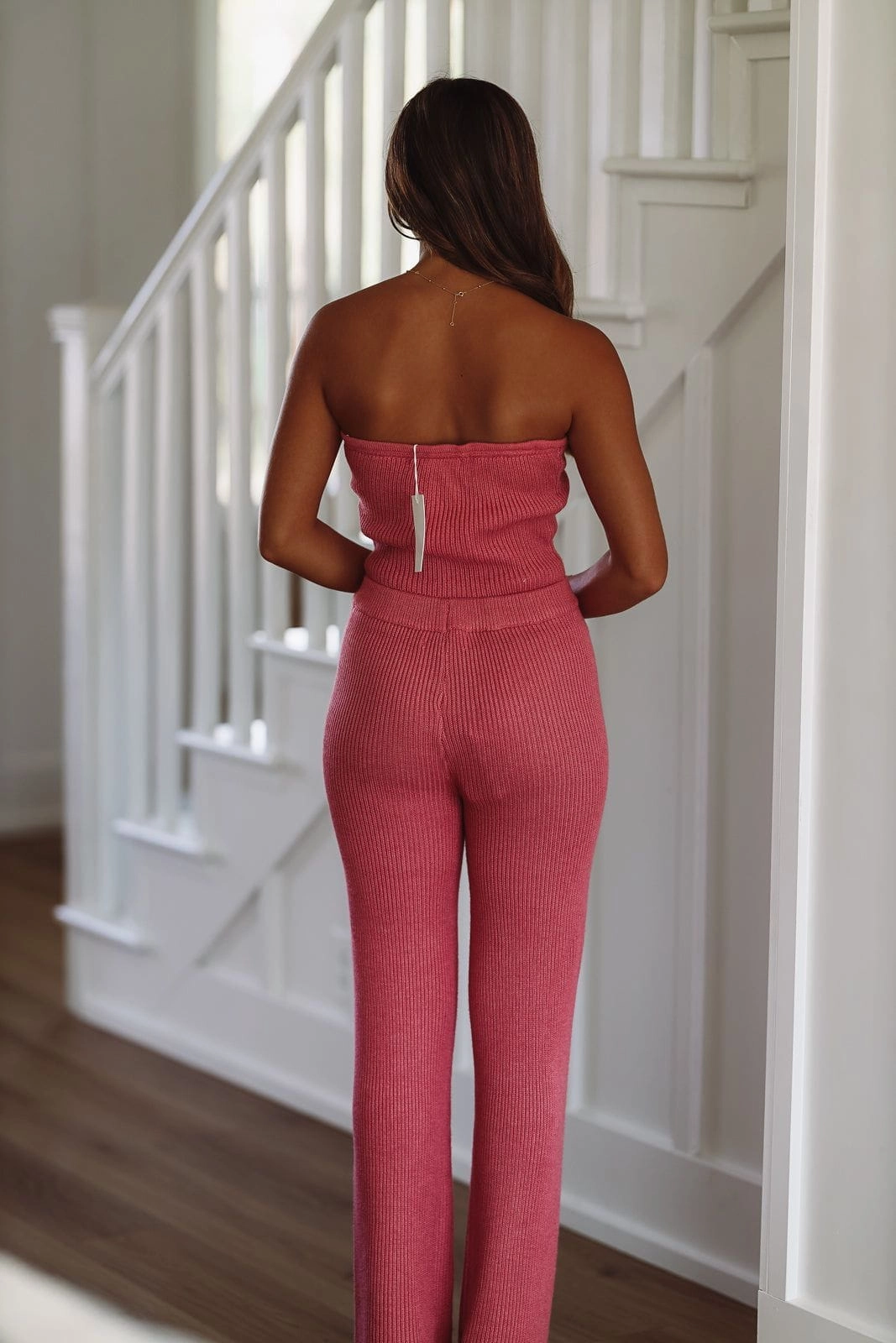 Keep It Amusing Knit Bustier Top - Pink AntiStatic Coating PunctureResistantReinforcement