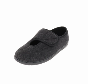 Open Toe Sock Friendly Kendale M2 Black Slipper