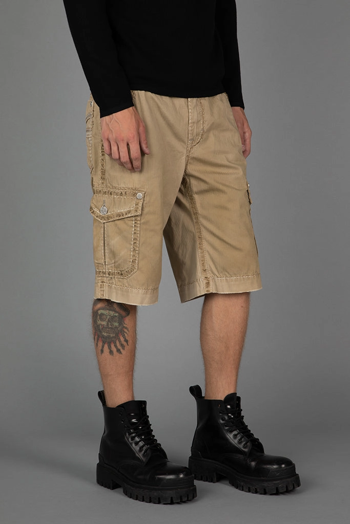 Biodegradable Material Option Motion Flex Fit Khaki Cargo Shorts