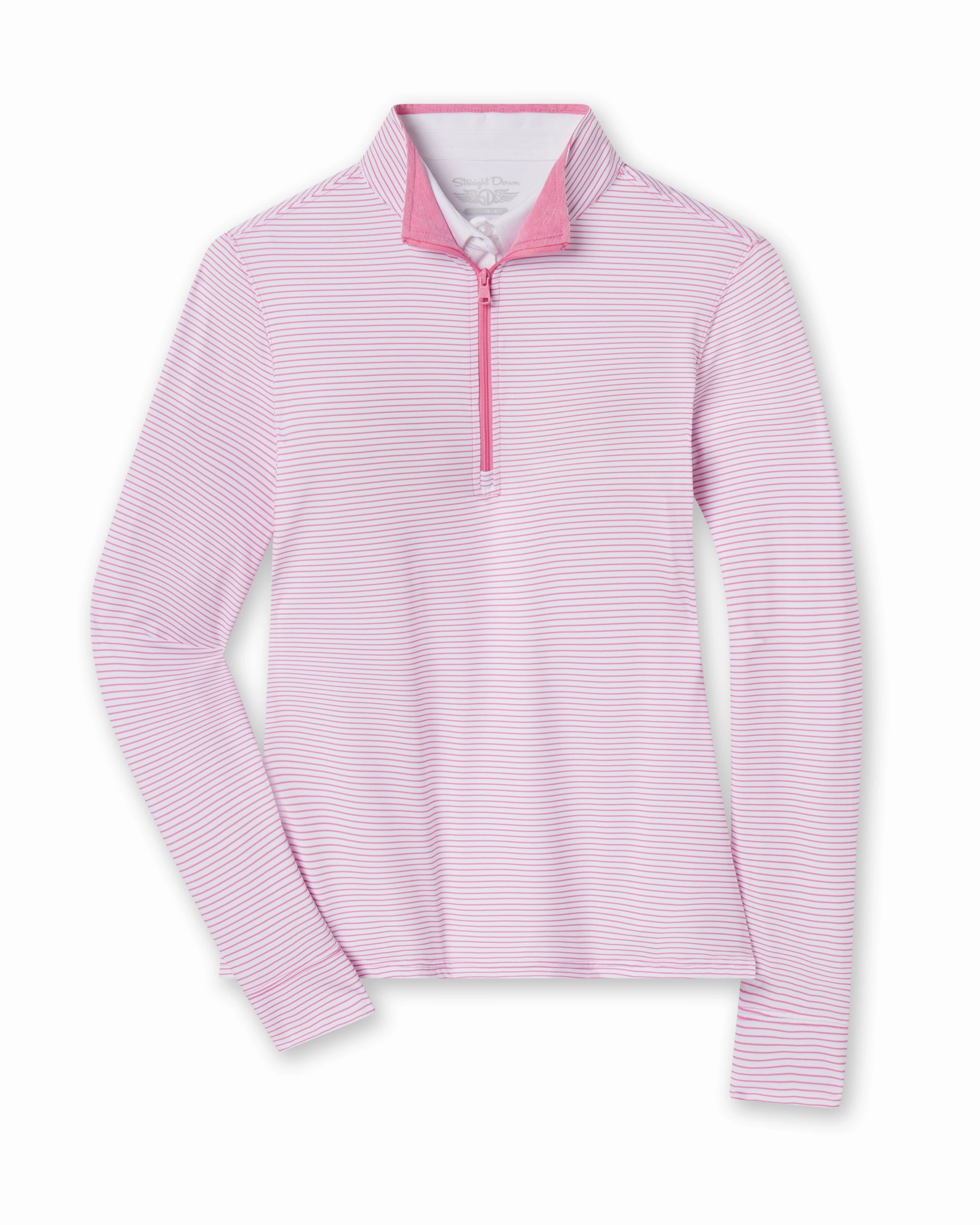 Kiri Striped Quarter Zip - Dragonfruit product exchange policy