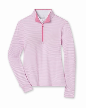 Kiri Striped Quarter Zip - Dragonfruit product exchange policy