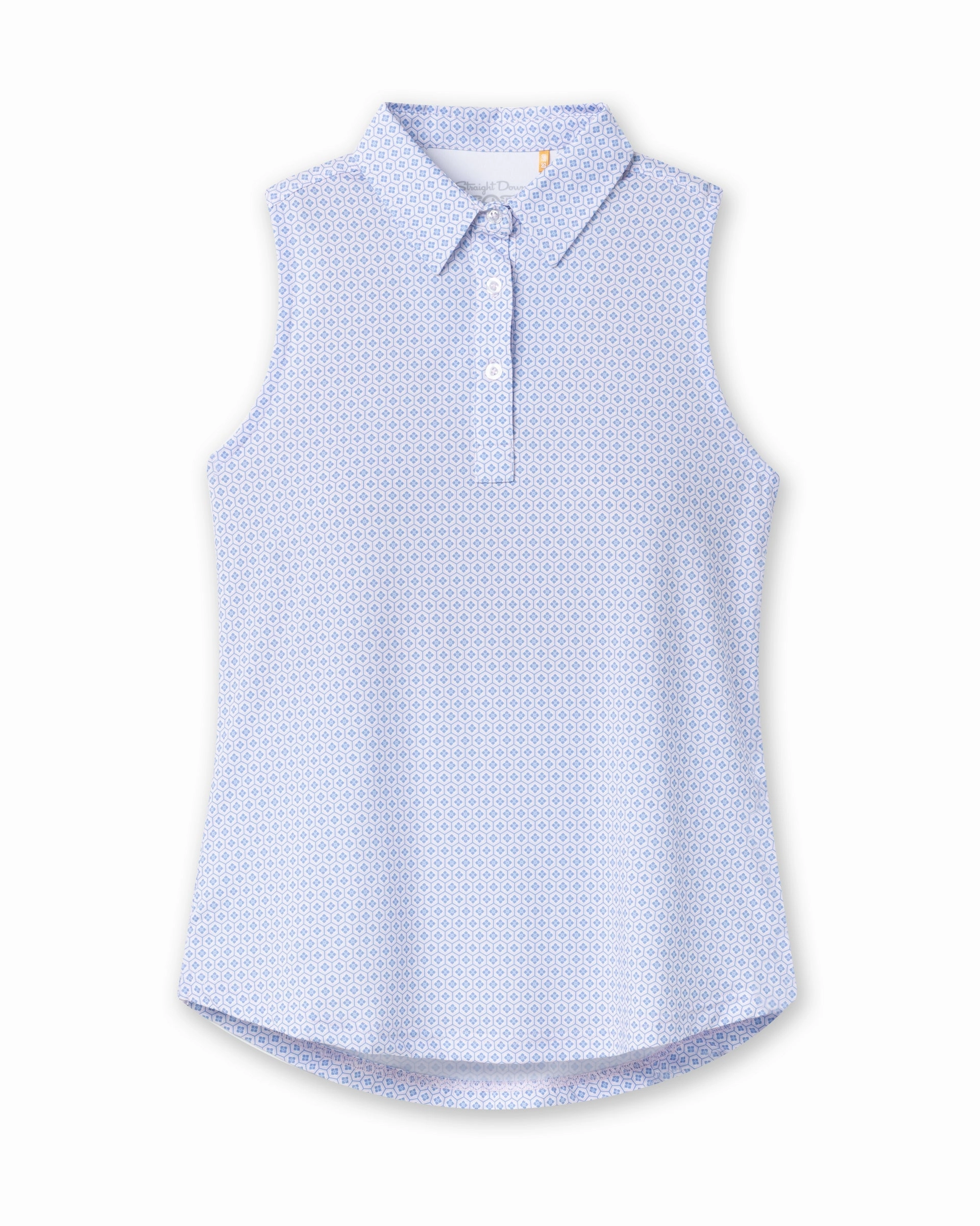 Kyoto Sleeveless Polo - Hydrangea Sophisticated Comfort