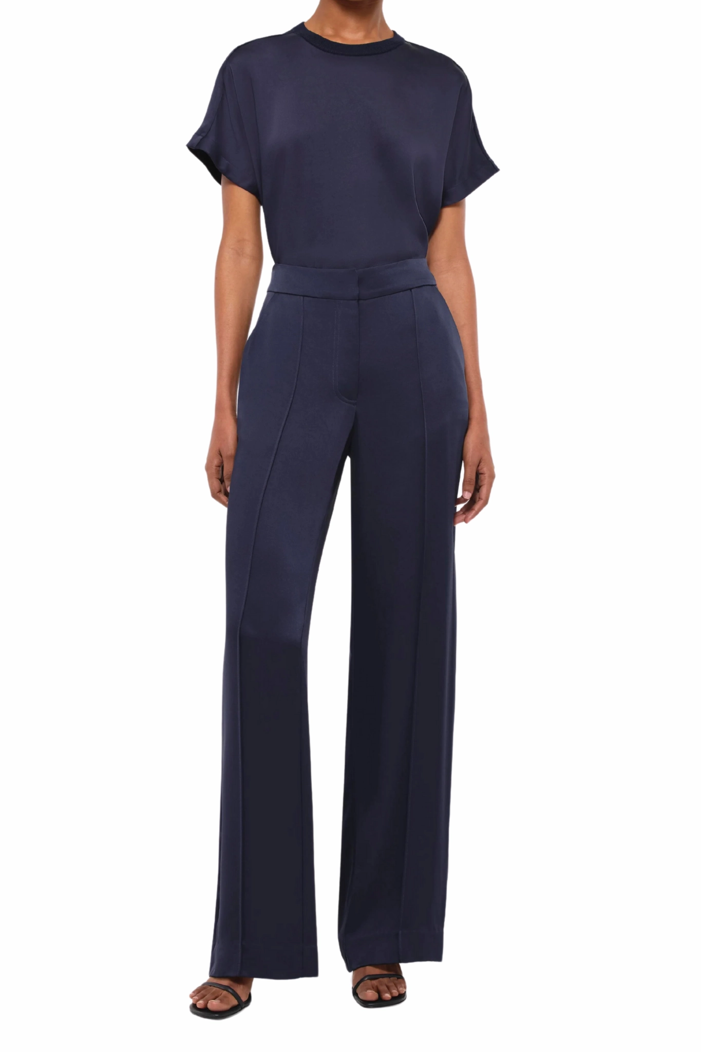 Flex Fit Design NonChafingLegs Kyra Wide Leg Pant in Midnight