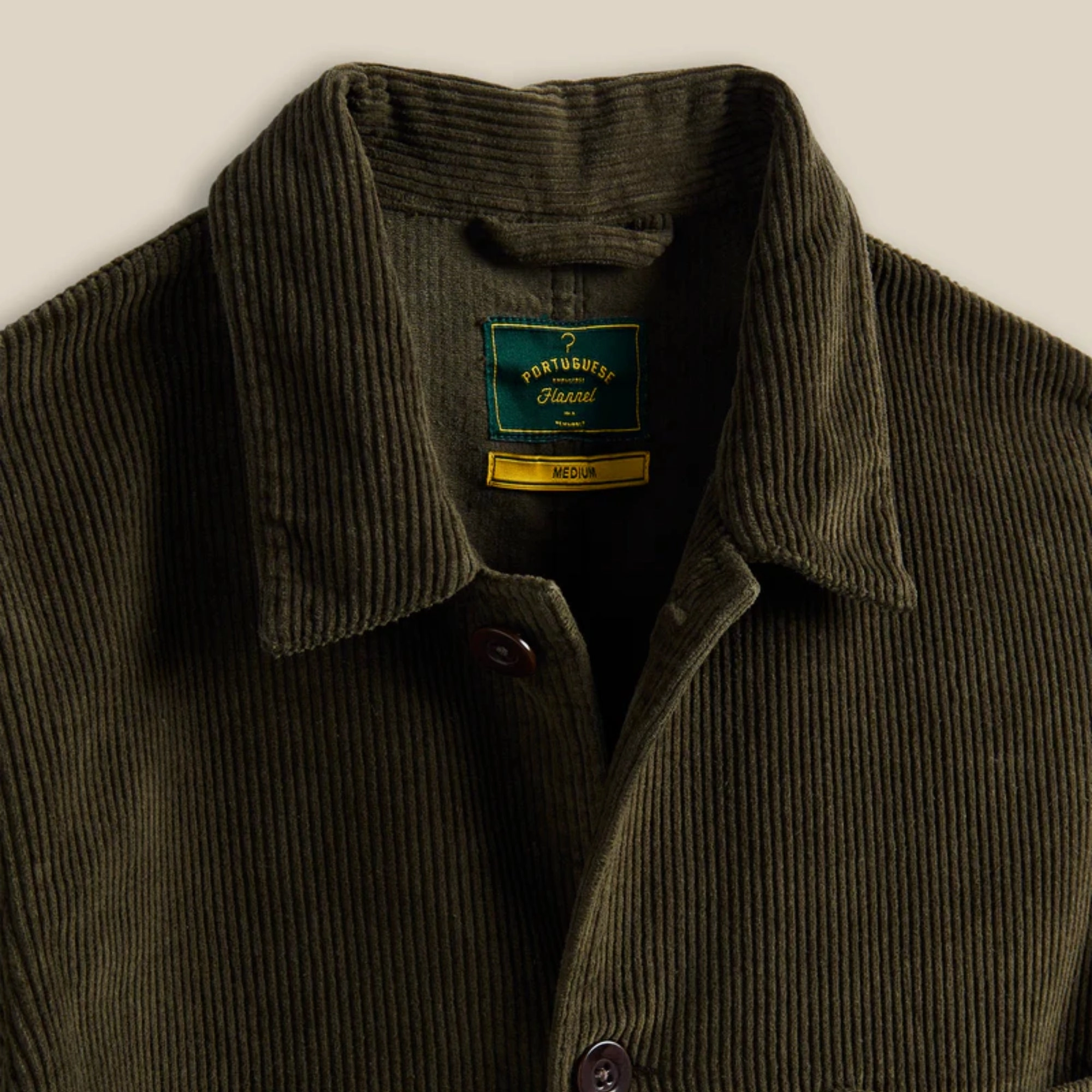 Labura Corduroy Jacket (Olive) Quick Release Buckles
