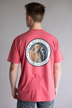 Local Boy Antler Retrieve Tee for Men in Brick Red | L1000645-BRC-RED Slim Fit Comfort