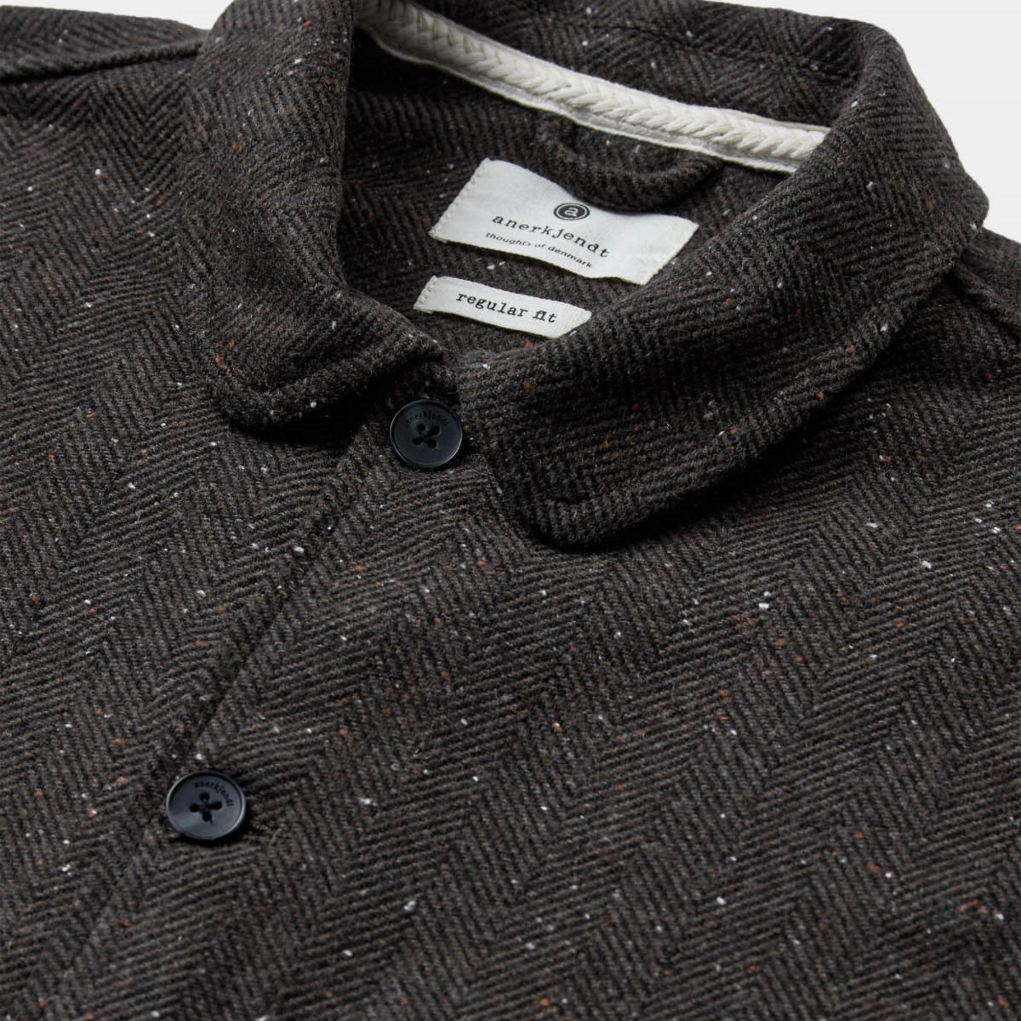 Akoscar Woolen Overshirt (Mulch) Soft Interior Coating