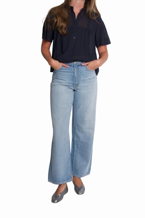 Weekend Warrior Luxury Athlete Fit Wrinkle Free Fabric Treatment Elissa High Wide in Dale Wash