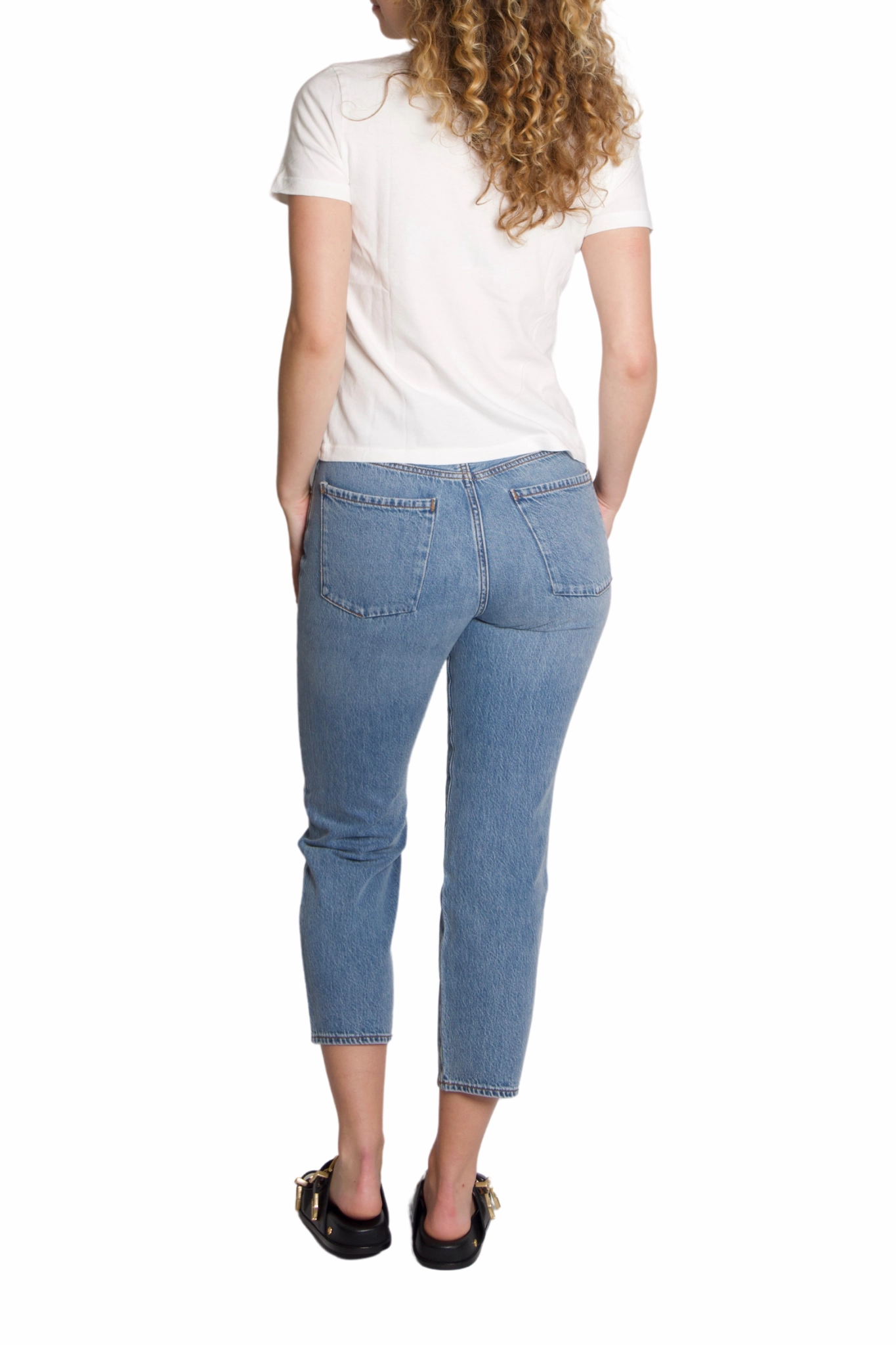 Hype Classic Crop in Tahoe Family Style Gym Ready Daily Wear Crosshatch Stitching