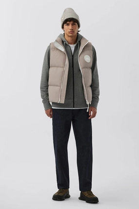 Lawrence Puffer Vest White Disc Puffer Design