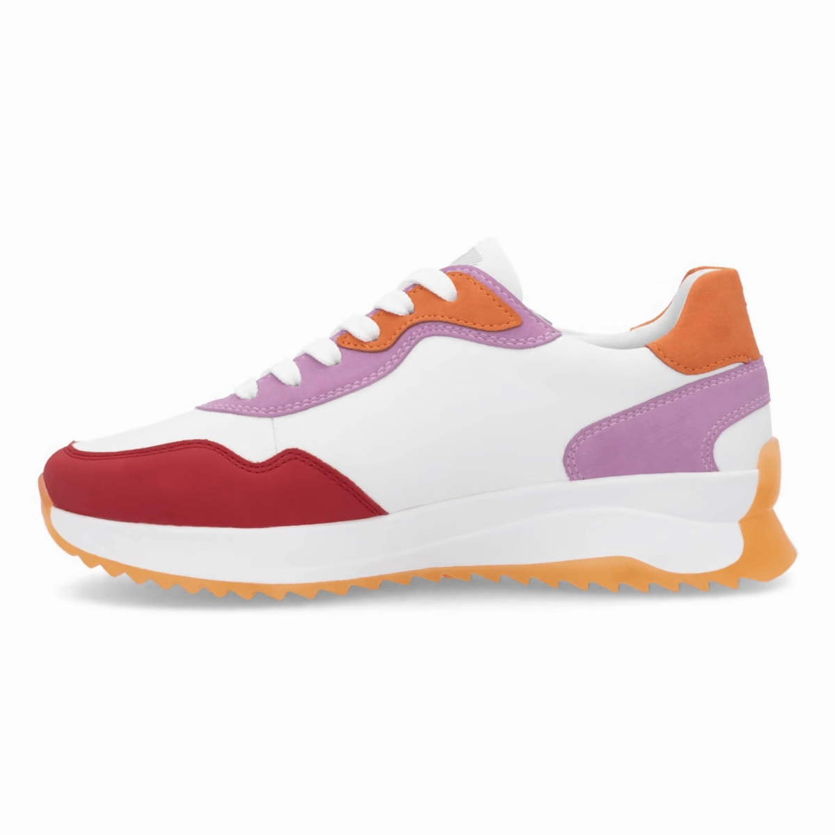 Rieker Women's W1308-80 Dhara Flame/White/Lilac/Pumpkin Durable ease