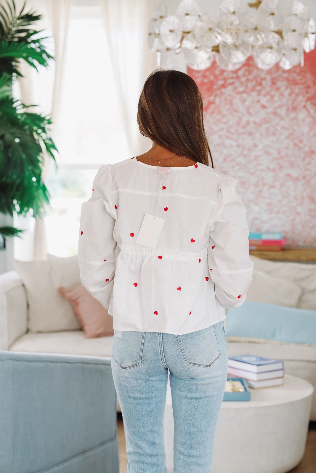 My Tiny Hearts Top - Ivory Simple Cut BreathableMesh