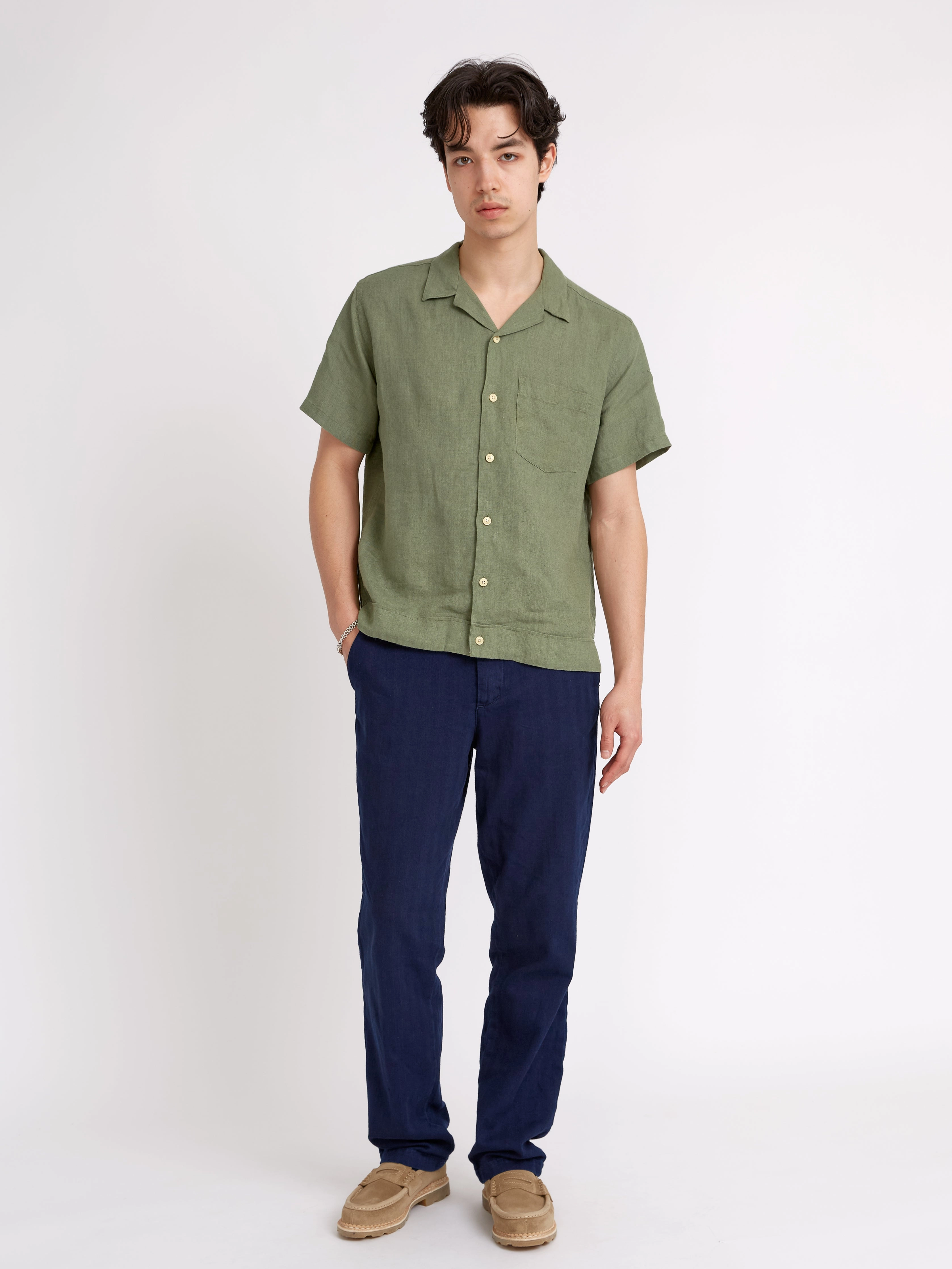 Drawstring Trousers Faye Indigo Blue Active Stretch Relaxed Style