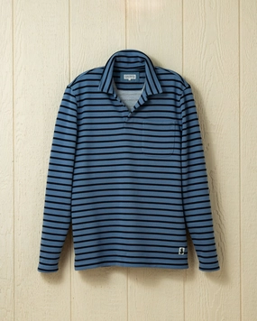 Versatile Outfit Acadia Polo in Atlantic Blue/Navy Loopback Terry